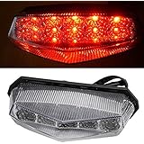 BADASS SHARKS 1x Universal Motorcycle ATV 10 Red LED Brake Stop Running Rear Tail Light Indicator