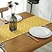 ColorBird Diamond Checkered Table Runner Cotton Linen Runners for Kitchen Dining Living Room Table Linen Decor (12 x 70 Inch, Yellow)