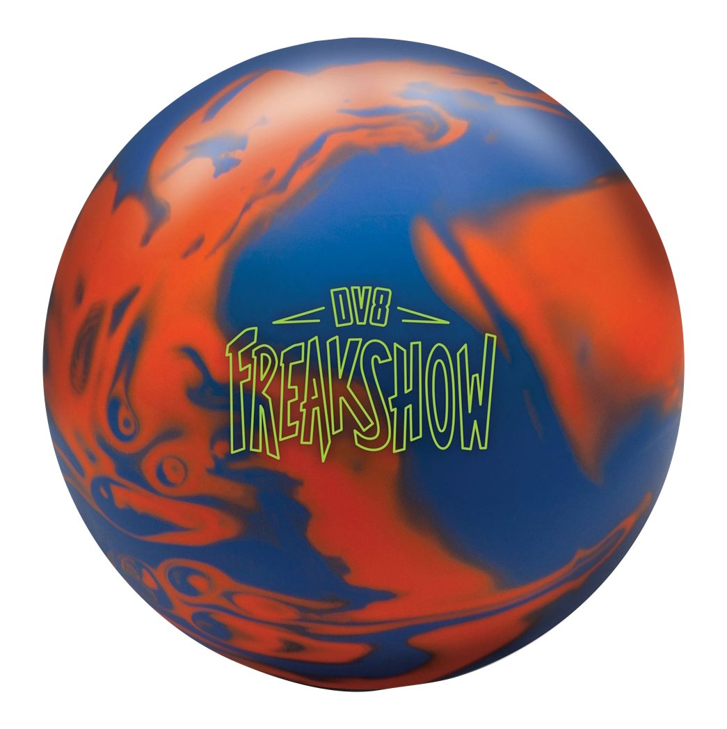 DV8 Freakshow Solid Bowling Ball, Blue/Orange, 13 lb Sporting Goods