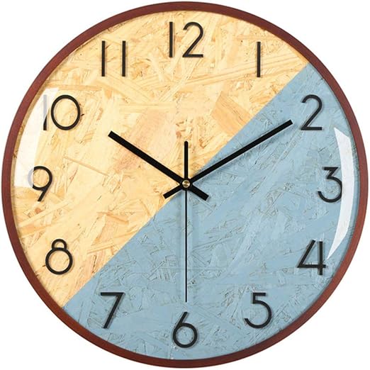 YJSMXYD Relojes De Pared 12 Pulgadas De Estilo Nórdico, Silencio