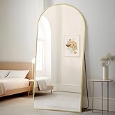 MELOMOIR Gold Mirror Full Length, 71"x32" Arched Floor Mirror for Bedroom, Living Room - Free Standing Hanging or Leaning