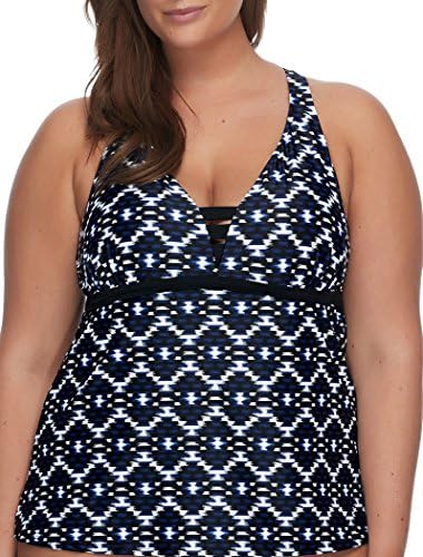 Women's Plus-Size Emerson Cross-Back Tankini Swimsuit