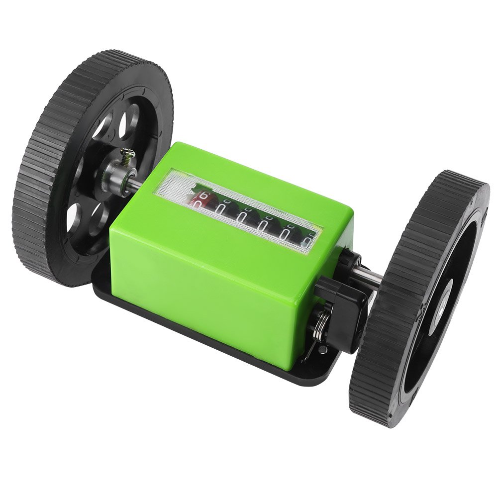 Mechanical Length Counter Meter 6 Digit Meters 0-99999.9 Meters with Rolling Wheel for Measurement/Analysis Instruments