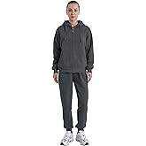 Womens Sweatsuits Sets Casual Fur Lining Fleece Hoody Sweatshirt and Sweatpants Athletic Clothing Sets