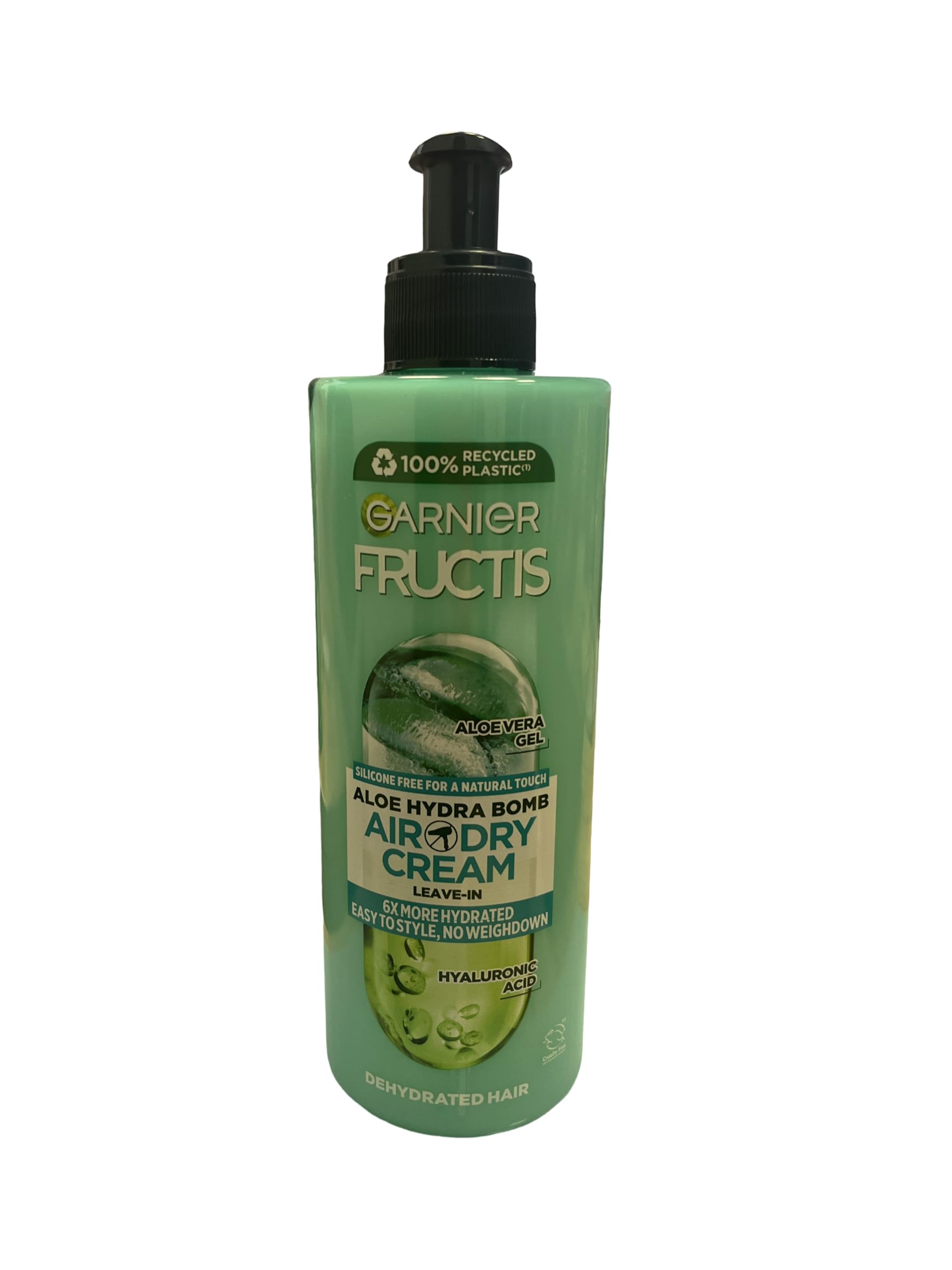 Garnier Fructis Aloe Vera Air-Dry Cream with Vegetable Glycerin and Aloe Vera Gel, 400 ml plus Brush Dissolves