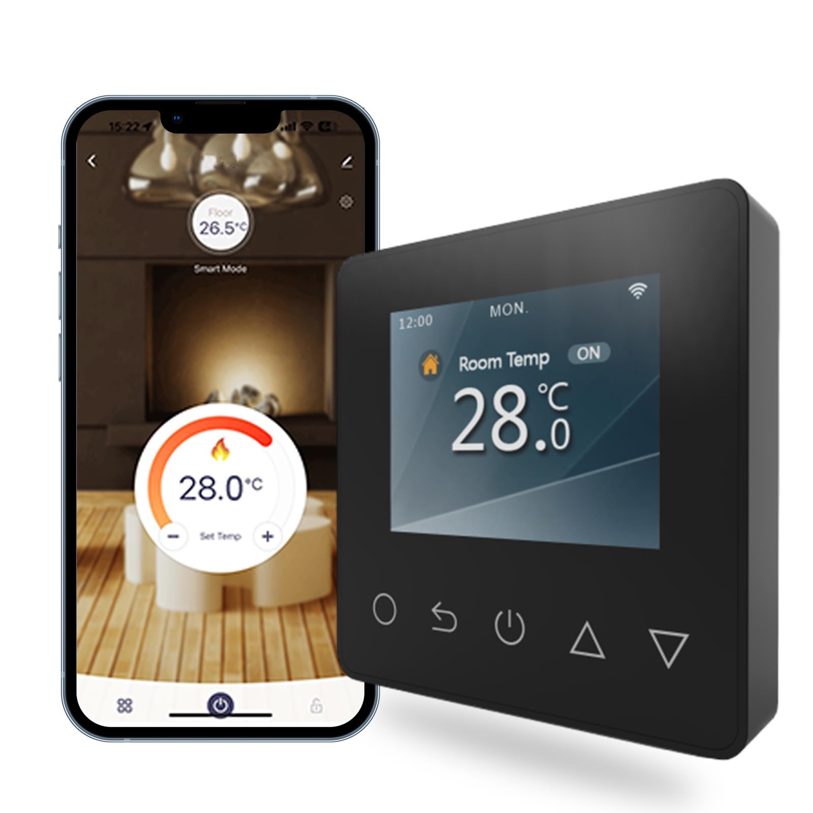 Underfloor Heating Thermostat Smart Temperature Controller Digital Proframmable Thermostat for Electric Floor Heating with WiFi