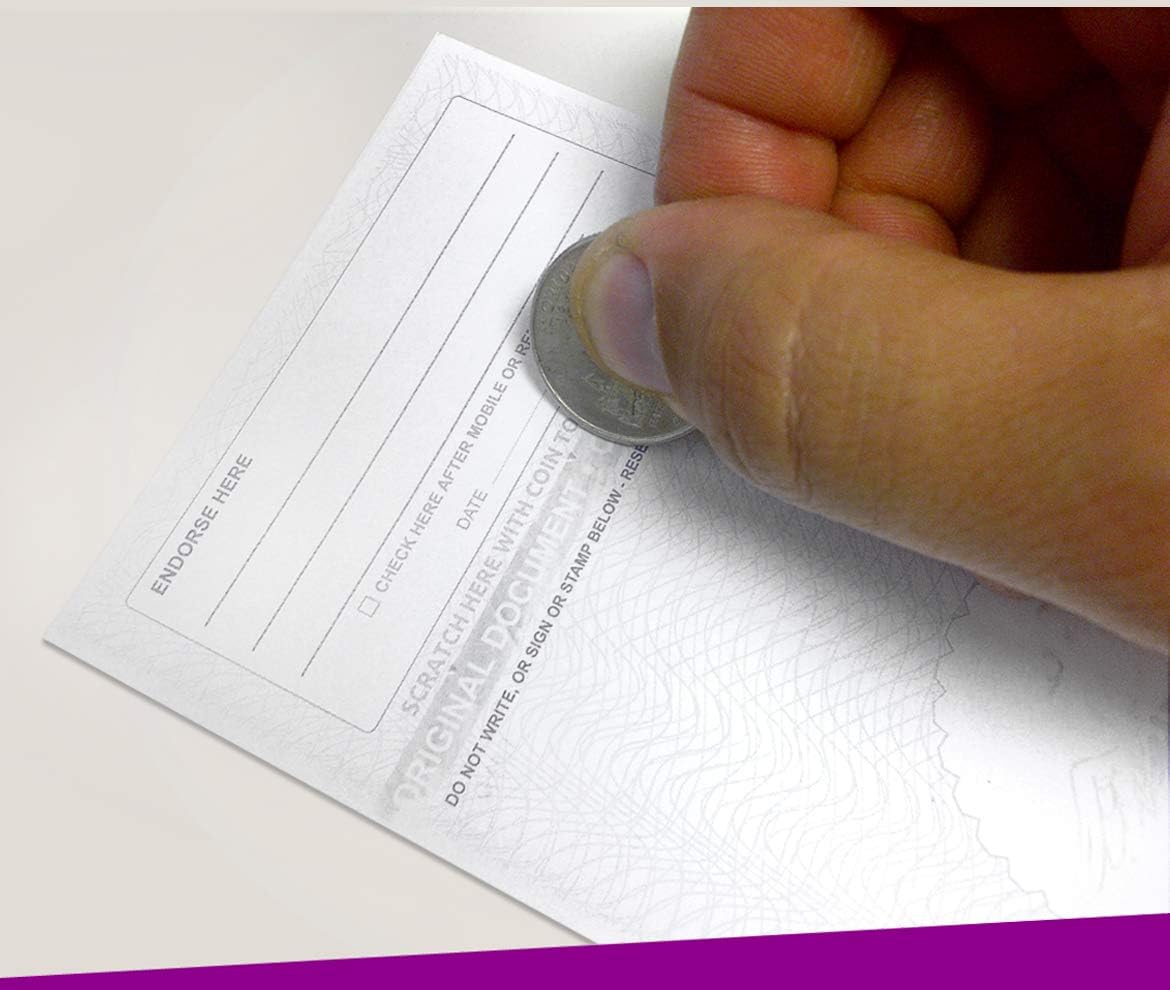 NextSecure Blank Check Stock for Laser/Ink-Jet, 500 Sheets Per Pack (Blue/Green Prismatic Top) : Office Products