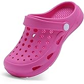 Cubufly Girls Garden Clogs Slip on Water Shoes Children Sandals for Indoor Outdoor Rosered(Toddler/Little Kids/Big Kids)