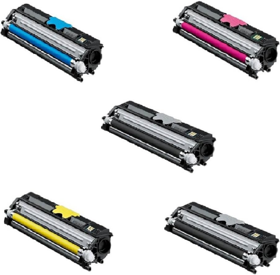 WORLDS OF CARTRIDGES Compatible Toner Cartridge Replacement for Konica Minolta A0V3 01F / 05F / 06F / 0AF / 0CF / 0GF / 0HF (Jumbo: 0-67% Higher Yield) (5-Pack: Cyan + Magenta + Yellow + 2X Black)