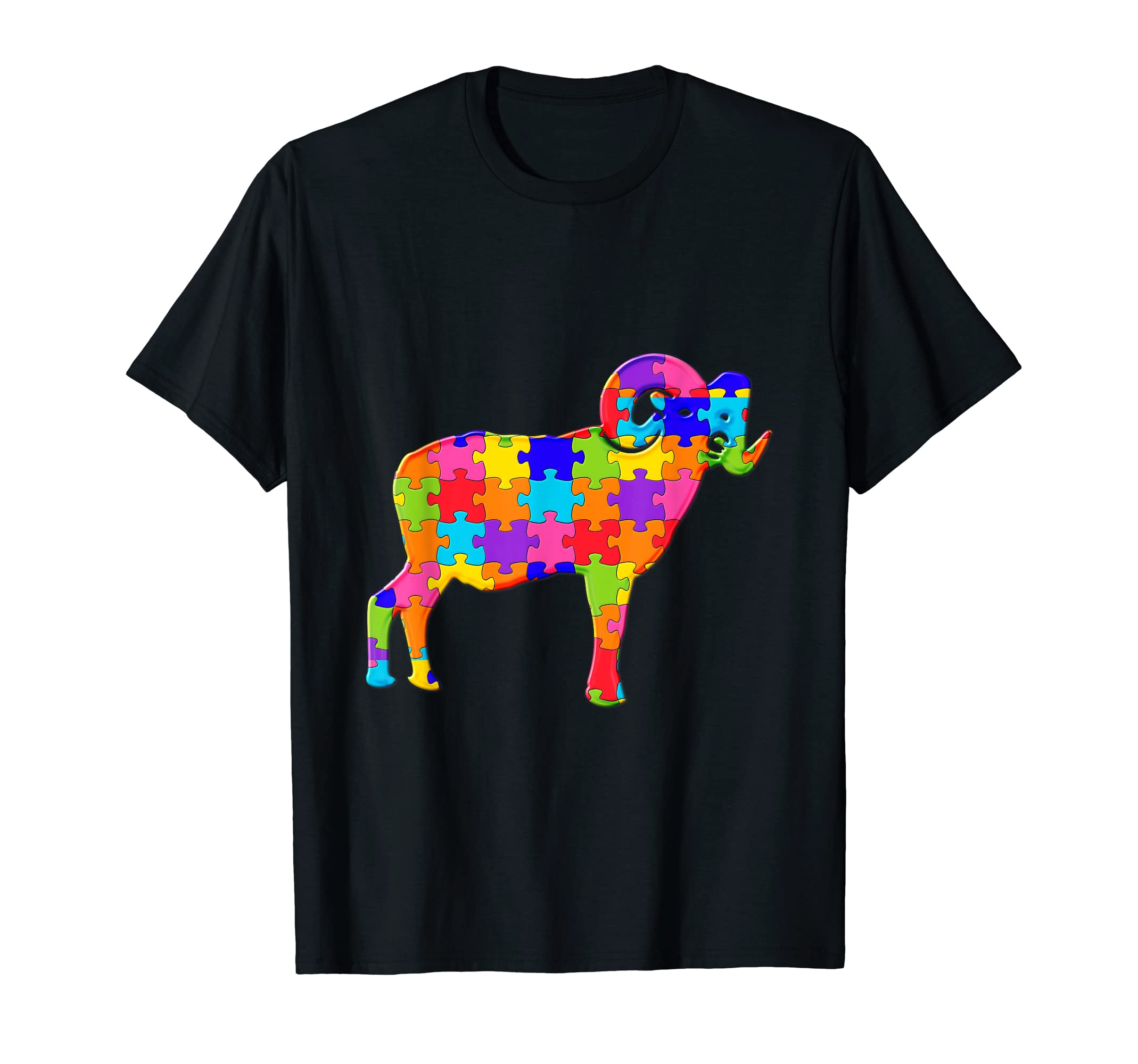 Sheep Lamb ram Puzzle Autism Puzzle T-Shirt