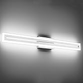 SOLFART Bathroom Lighting Fixtures Over Mirror Brushed Nickel 40 Inch Led Vanity Light 6000K