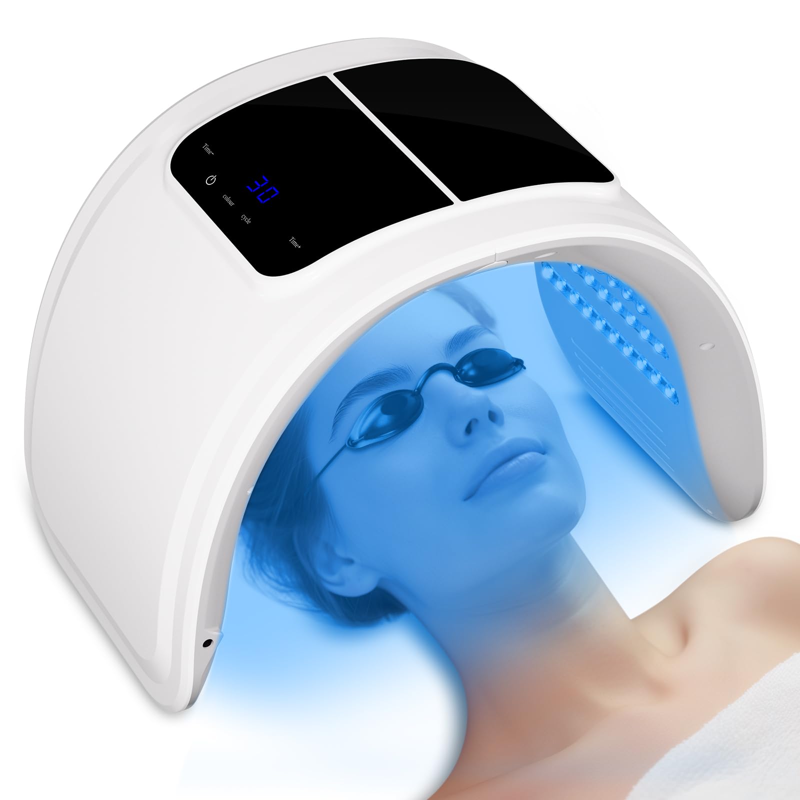 Photo 1 of Red Light Therapy for Face Body - 7 Color Circulation Led Light Therapy for Face, Led Face Mask Light Therapy with Timer, Beauty Salon Home Spa Facial Skin Care Rejuvenation