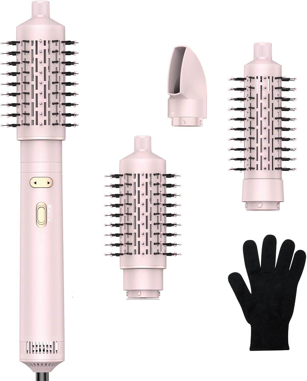 Photo 1 of Rotating Blow Dryer Brush,3 in 1 Rotating Hair Dryer Brush Spinning with Detachable Brush(2" & 1.5"),3 Heats and 2 Speeds Spin Hot Air Brush for Curl,Straight