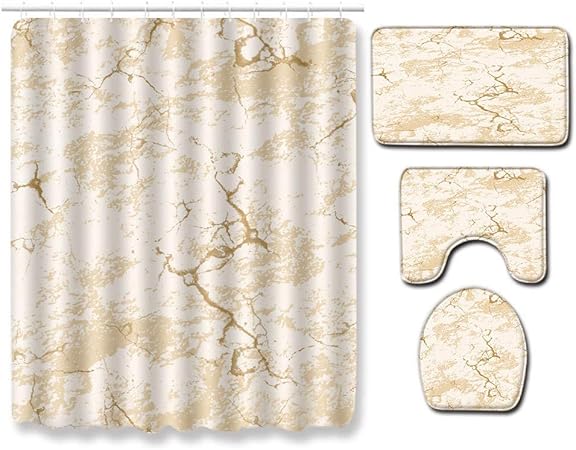 XXW Cortina de baño baño Alfombra Antideslizante combinación baño de