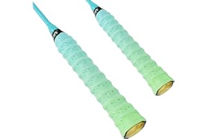 Senston 2pcs Racket Grips Tape Overgrip for Tennis/Badminton/Squash Racket Handle Grips,Keel-Green