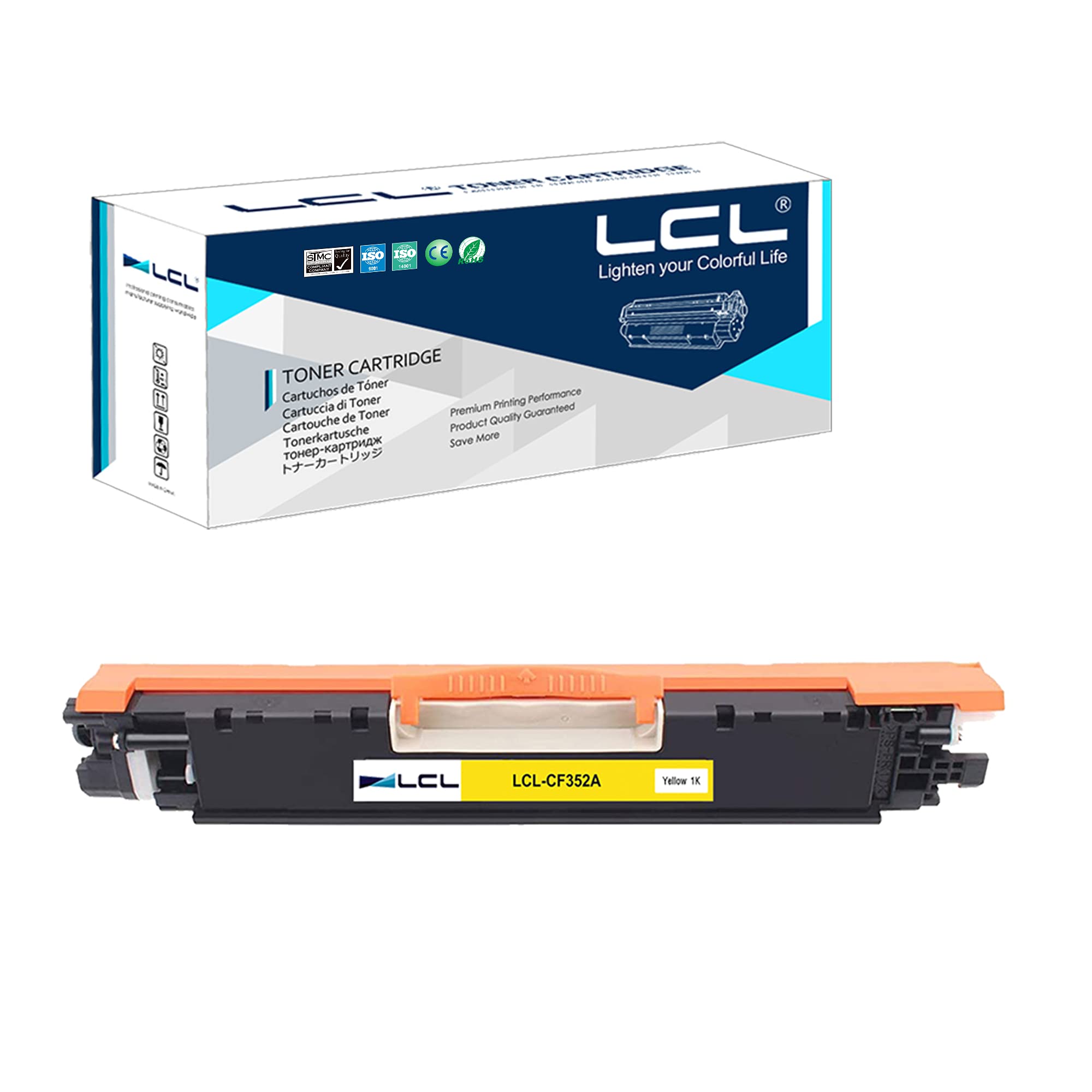 LCL Remanufactured 126A 130A CE312A CF352A Toner Cartridge (1PK Yellow) Replacement for HP Color LaserJet Pro MFP M176 M176FN M177 M177FW M176n Laserjet Pro CP1020 CP1025 CP1025nw LaserJet MFP M175