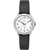 BUREI Women's Black Leather Watches Simple Fashion Watches, Easy Read, Gifts for Women