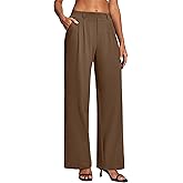 Heathyoga Womens Dress Pants Pull On Wide Leg Stretchy Work Pants Women Business Casual Outfits Slacks for Women Trousers
