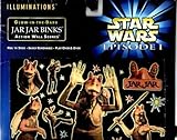 Star Wars Episode 1 Illuminations Glow-in-the-dark Jar Jar Binks Action Wall Scene