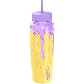 Coldest v2 Insulated Water Bottle with Straw Lid - Stainless Steel Metal Insulated Bottle for Men &amp; Women (I love Icecream, 32oz)