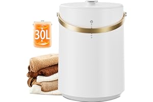 Uthfy Luxury Towel Warmer Bucket for Bathroom & Spa - Fits 2 Large 40"x70" Bath Towels, Robes, Blankets, PJ's, Built-in Fragrance Holder, Smart Timer, Fast Heating, Ideal Warm Gift for Home & Holidays