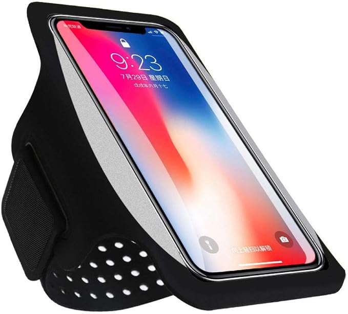 Brassard Pour Téléphone Course à Pied - Support Bras Sport (Noir, Polyester/Élasthanne)