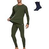 MERINNOVATION Merino Wool Base Layer Set for Men 100% Merino Wool Long Sleeve Thermal Underwear Lite - Midweight Top, Bottom