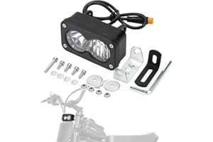 BEAROLNE LED Headlight Upgrade Kit Waterproof 3 Pin for Ridstar Q20/Q20 Lite/Q20 Pro with Mount Bracket Front Light Plug and 