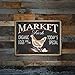 Barnyard Designs Market Fresh Eggs Retro Vintage Tin Bar Sign Country Home Decor 10