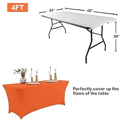 IVAPUPU 4FT Table Cloth for Rectangular Fitted