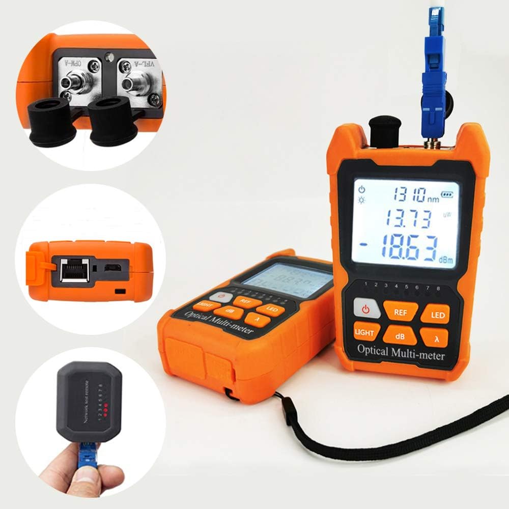 YICIZOL Optical Fiber Power Meter Fiber Optic Cable Tester with FC/SC