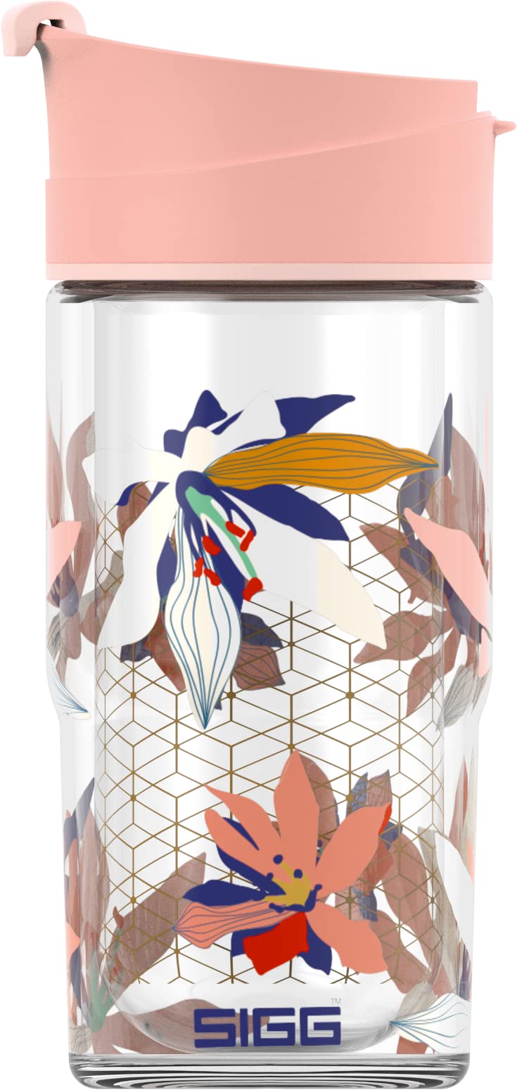 Sigg - Insulated Coffee Cup - Travel Mug Nova - with Flip Top - Dishwasher Safe - Leakproof - BPA Free - Heat Resistant - Broscilate Glass - Black - 0.37 L