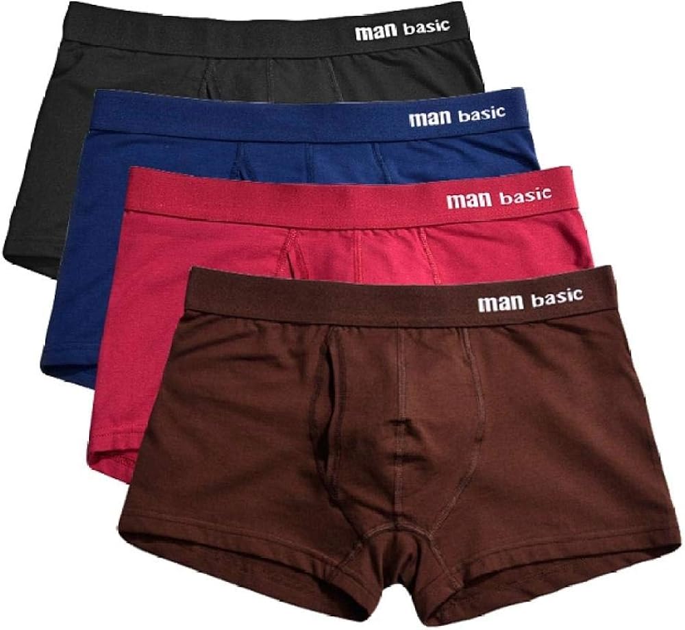 Boxer Shorts Men Boxers Men Shorts Male Underwear Convenient (Pack of 4