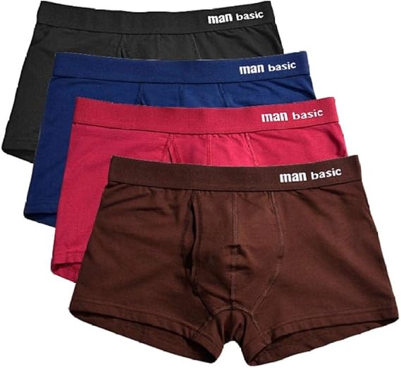 Boxer Shorts Men Boxers Men Shorts Male Underwear Convenient (Pack of 4