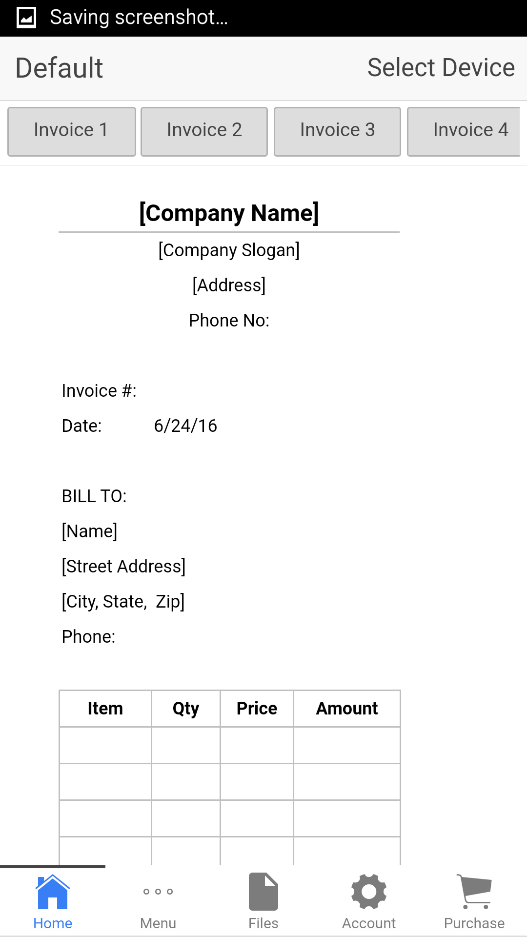 Retail Invoice