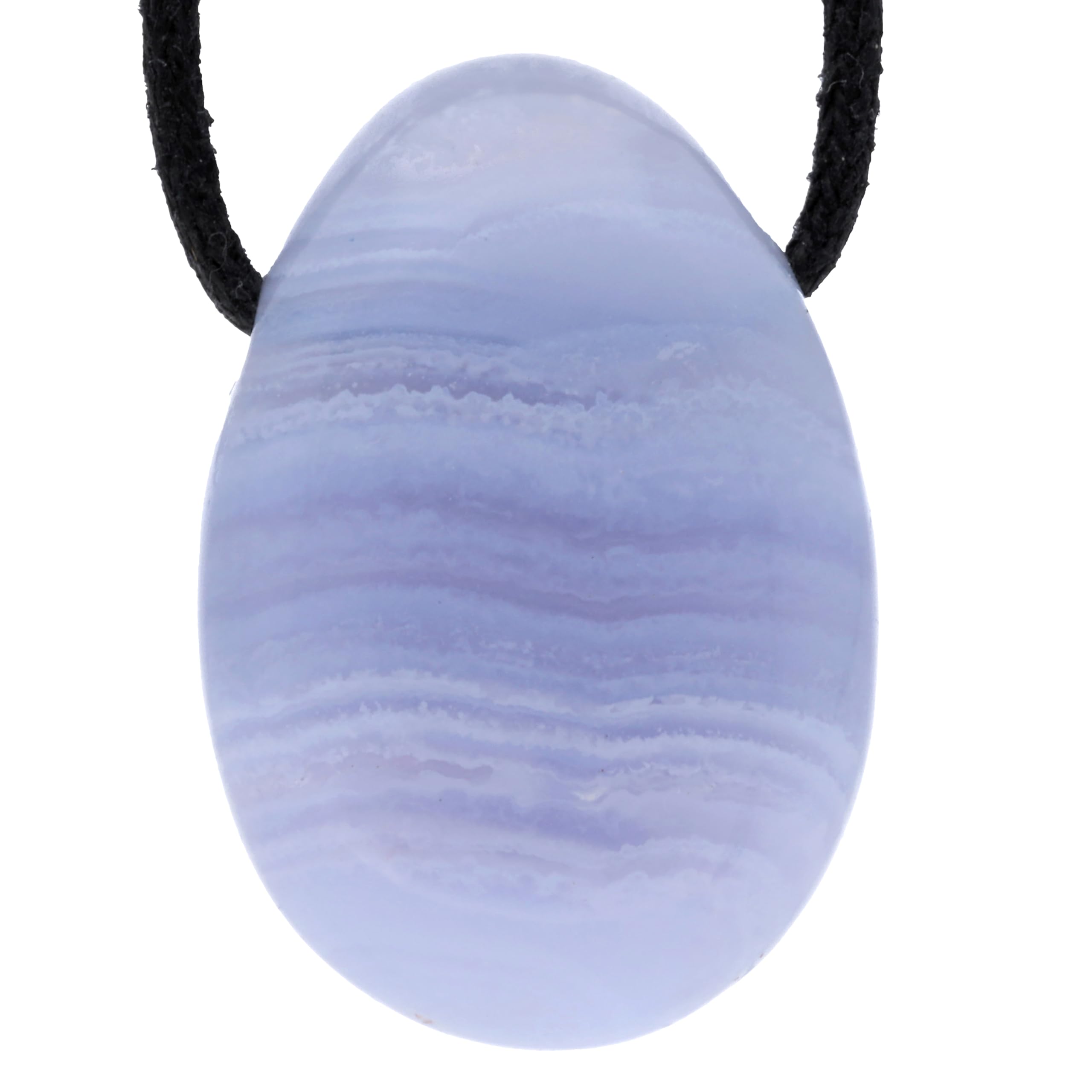 Chalcedon Drop Pendant – Genuine Gemstone Necklace with Adjustable Cotton Cord | Hand-Selected Natural Crystal Jewellery