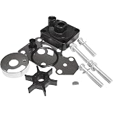 SLSRPMT Water Pump Impeller Repair Kit 63V-W0078-01-00 Compatible for Yamaha Outboard 9.9 15HP F9.9 F15 (1996-2009) Replace Sierra 18-3412 63V-W0078-02-00