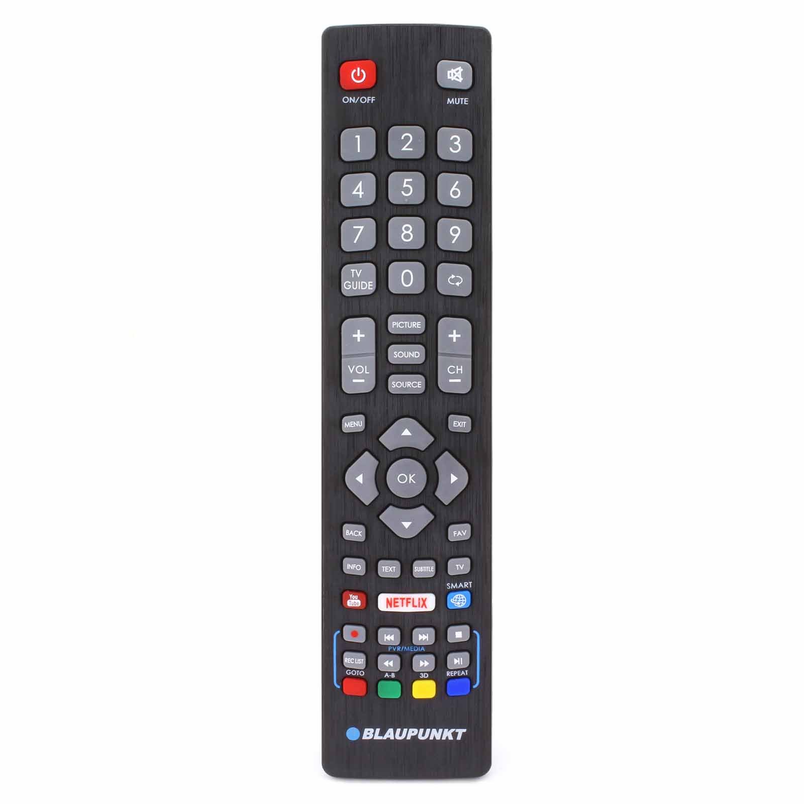 Original TV Remote Control for Blaupunkt BLF/RMC/0008 Full HD LED 3D Smart LED with Netflix Youtube 3D Smart Buttons