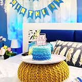 Pargleev Rose Gold Glittery 50th Birthday Cake Topper with Stars view 6