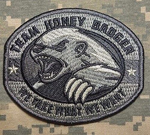 Team Honey Badger Military Tactical Us Army Isaf Morale Combat Acu Velcro Patch