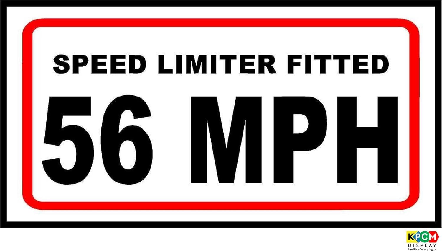 100X50MM 56 MPH SPEED LIMITER FITTED STICKER VAN BUS CAR COACH BUSINESS Amazon.co.uk Office