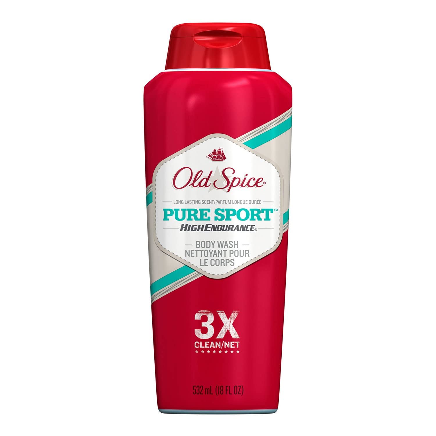 Old Spice High Endurance Body Wash, Pure Sport, 18 fl oz (532 ml)