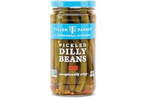 Tillen Farms Pickled Hot & Spicy Dilly Beans, 12 oz