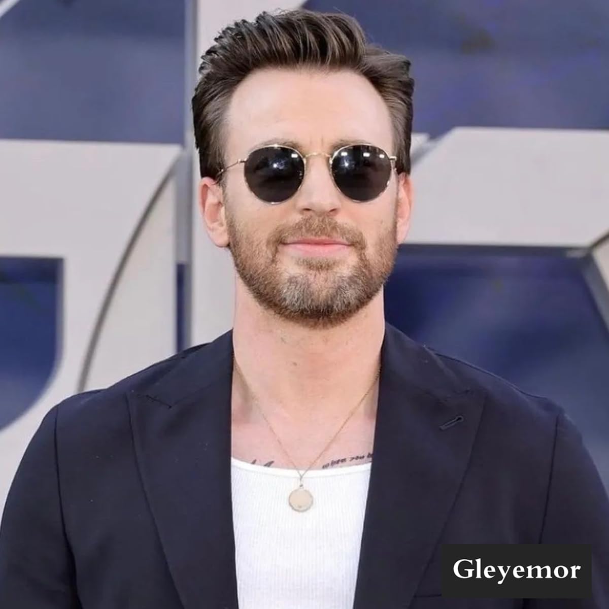 Gleyemor Classic Polarized Round Sunglasses for Women Men, Trendy Metal Frame Shades