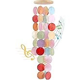 Wind Chimes for Outside - Handcrafted Light Colorful Capiz Shells Windchime Coastal Style Decor for Indoor/Outdoors, Garden Decor, Great Gift for Women, Wind Chimes Lovers and More