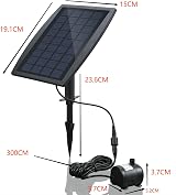 Decdeal Anself Solar Water Pump 9V 2.5W Panel Pump Landscape Fountain view 8