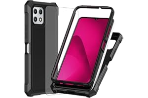 Ailiber for REVVL 7 Case, Metro REVVL 7 5G Phone Case with Screen Protector, Dual Layer Structure Protection, Shockproof Corner TPU Bumper, Heavy Duty Protective Phone Cover for TMobile REVVL 7-Black
