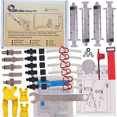 Gdlhsp Bike Hydraulic Disc Brake Bleed Standard Kit(DOT Oil) Syringe Tools AVID Formula HYGIA USAGI HAYES