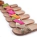 Huluwa Linen Slippers, Unisex Summer Skidproof Indoor Couples Home Outdoor Beach Sandals, Light Red, 7