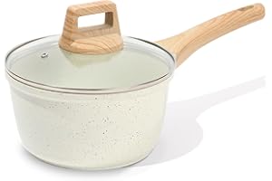 ESLITE LIFE 1.5QT Sauce Pan Set with Lids, Nonstick Small Soup Pot Compatible with All Stovetops (Gas, Electric & Induction),